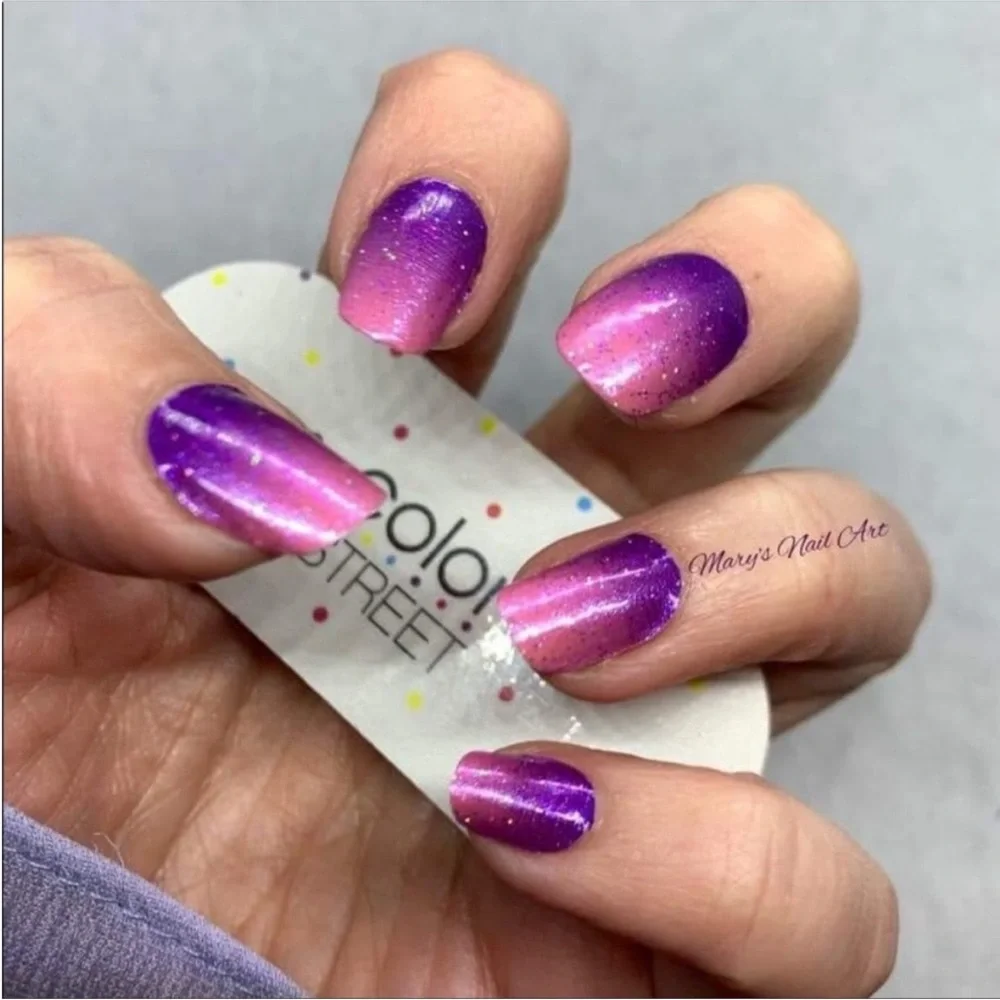 *Retired* Color Street: Til the Glitter End | Pink Purple Gradient Glitter Party